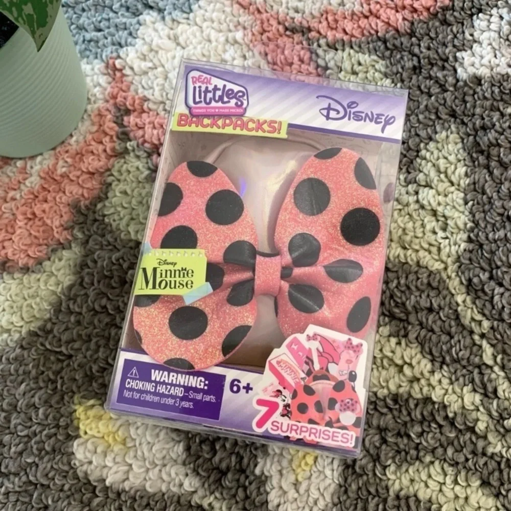 Disney Real Littles Minnie Mouse Pink Polka Dot Mini Backpack - Picture 2 of 3